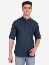 Men Pure Cotton Broad Placket Short Kurta
